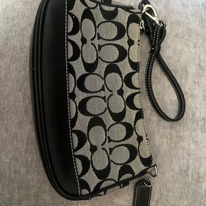Coach Black and Gray Wristlet